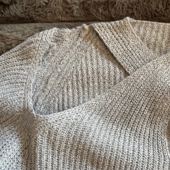 A Classy Chic Boutique Off-the-Shoulder Gray Sweater - Picture 5 of 9